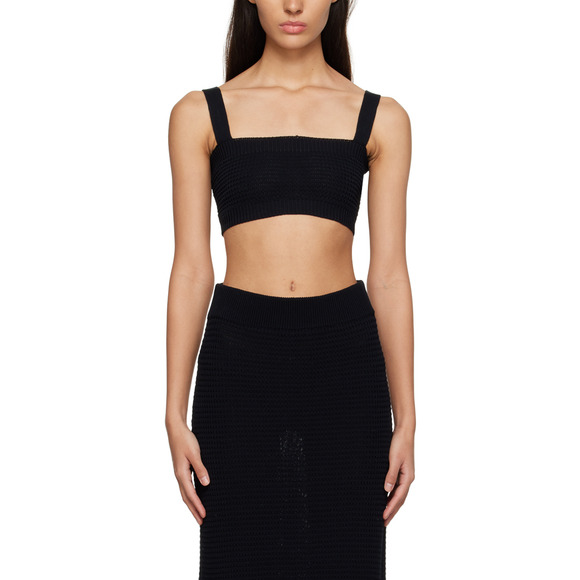 Loulou Studio 'Senna' Black Cotton Tank Top Size L - Picture 1 of 4